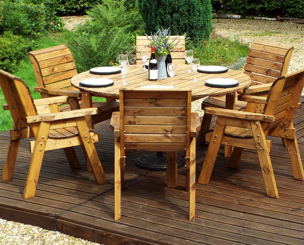 HB10 - Six Seater Circular Table Set - Image 3