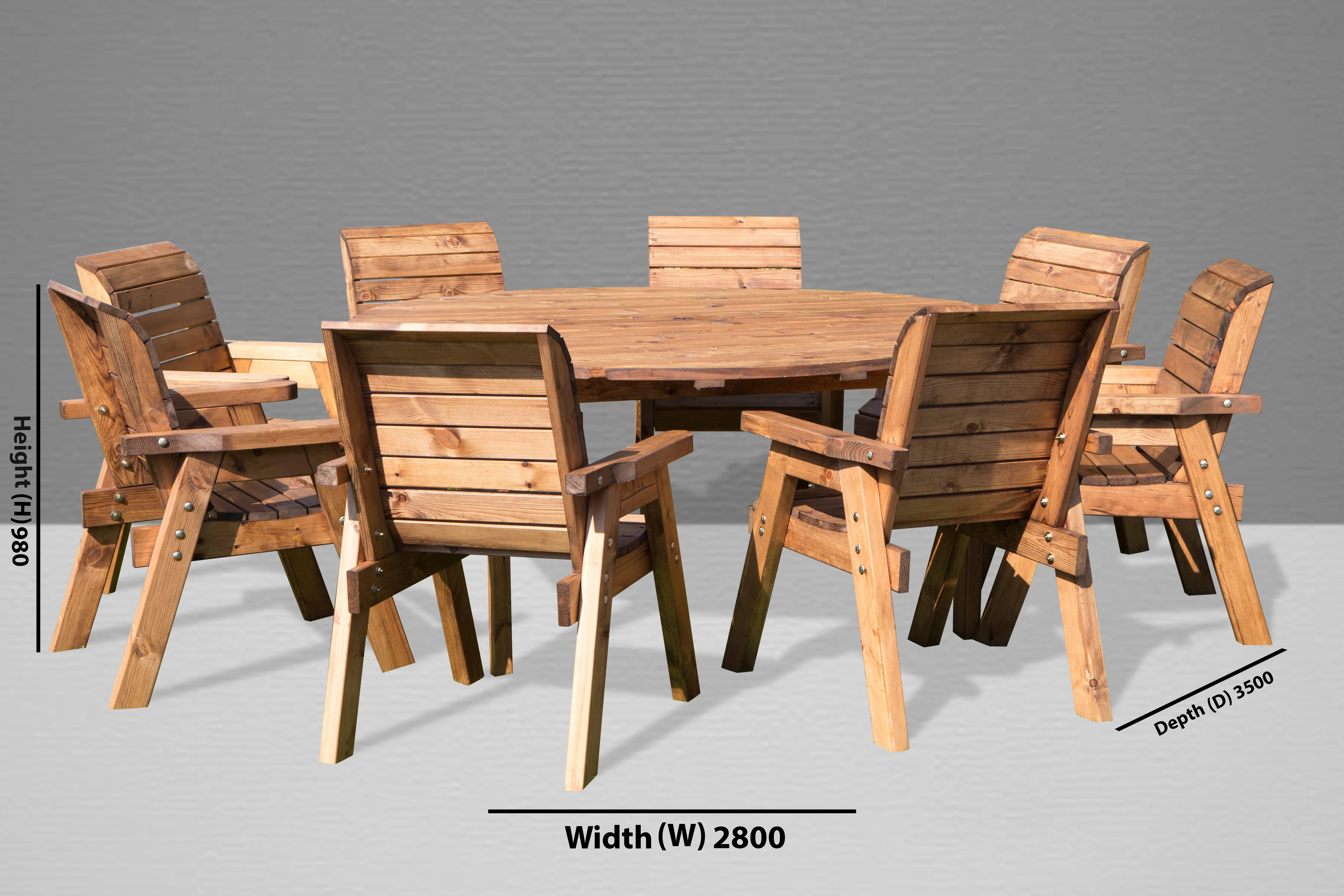 HB11 - Eight Seater Circular Table Set - Image 10