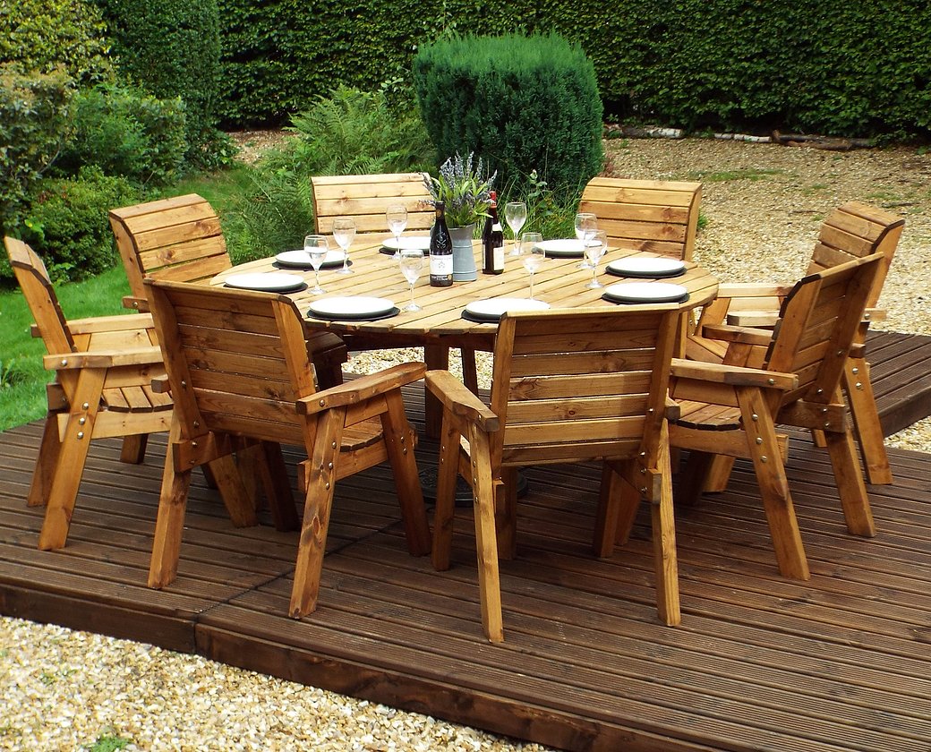 HB11 - Eight Seater Circular Table Set - Image 4