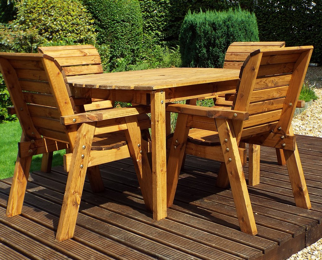 HB12 - Four Seater Rectangular Table Set - Image 3