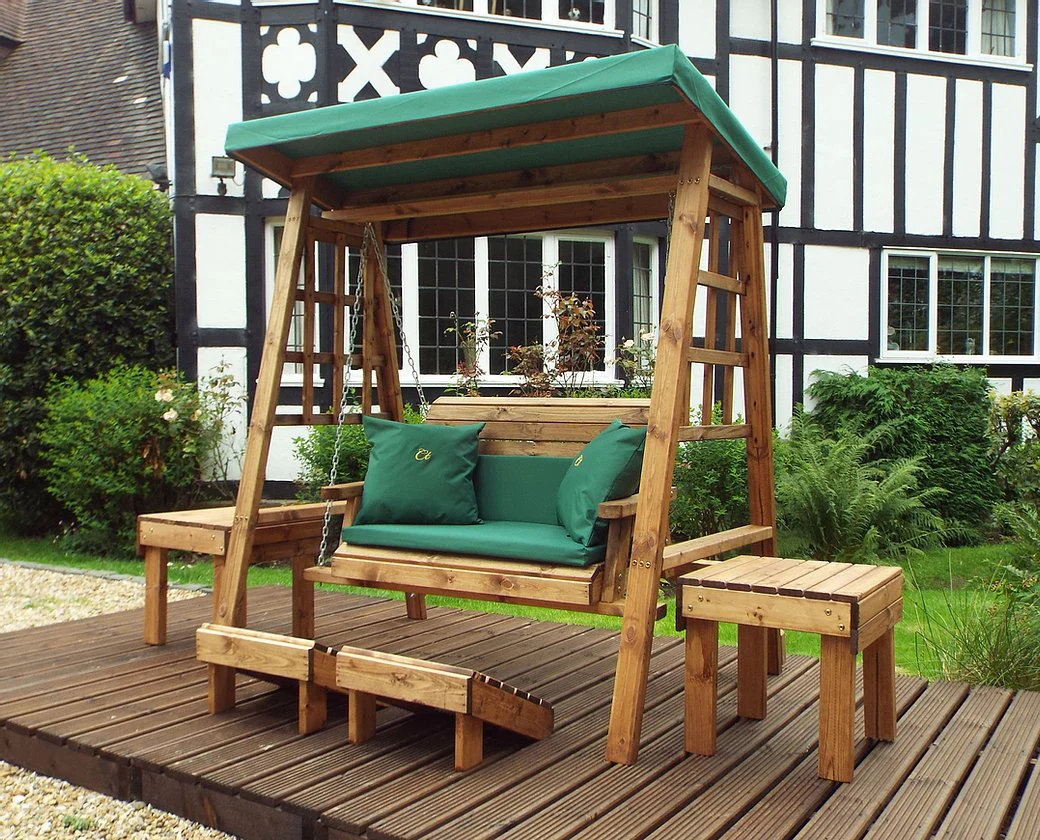 HB133G - Dorset Two Seater Swing Green - Image 4