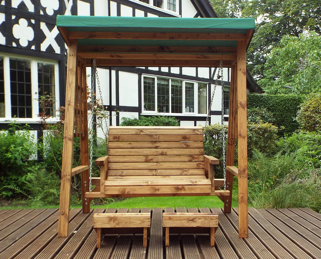 HB133G - Dorset Two Seater Swing Green - Image 5