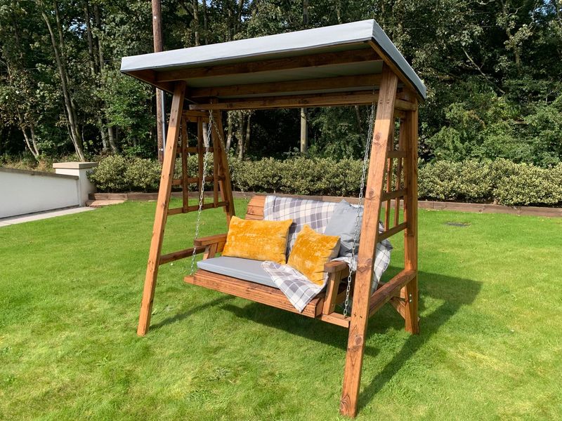 HB133GR - Dorset Two Seater Swing Grey - Image 10