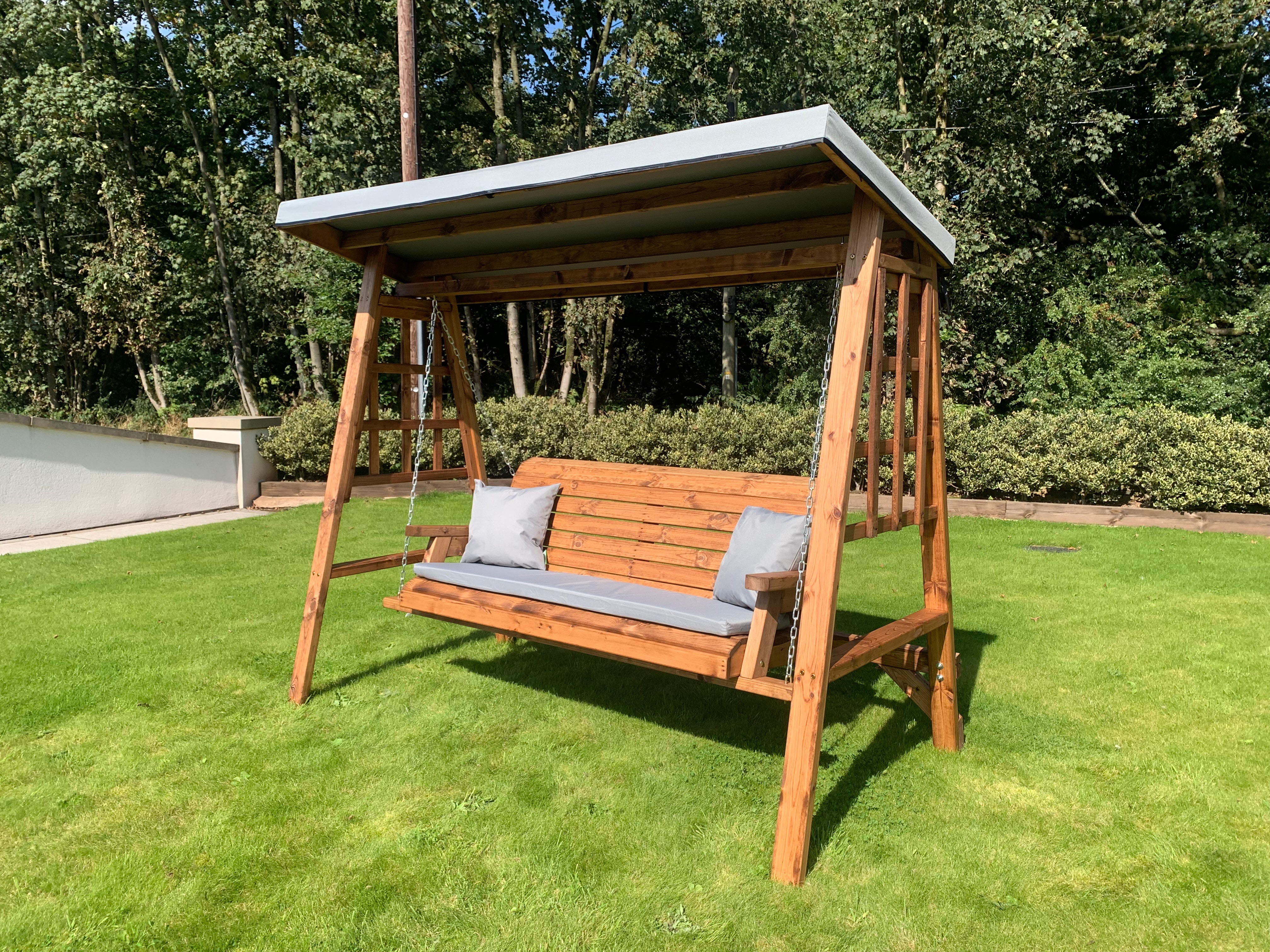 HB134GR - Dorset Three Seater Swing Grey - Image 3