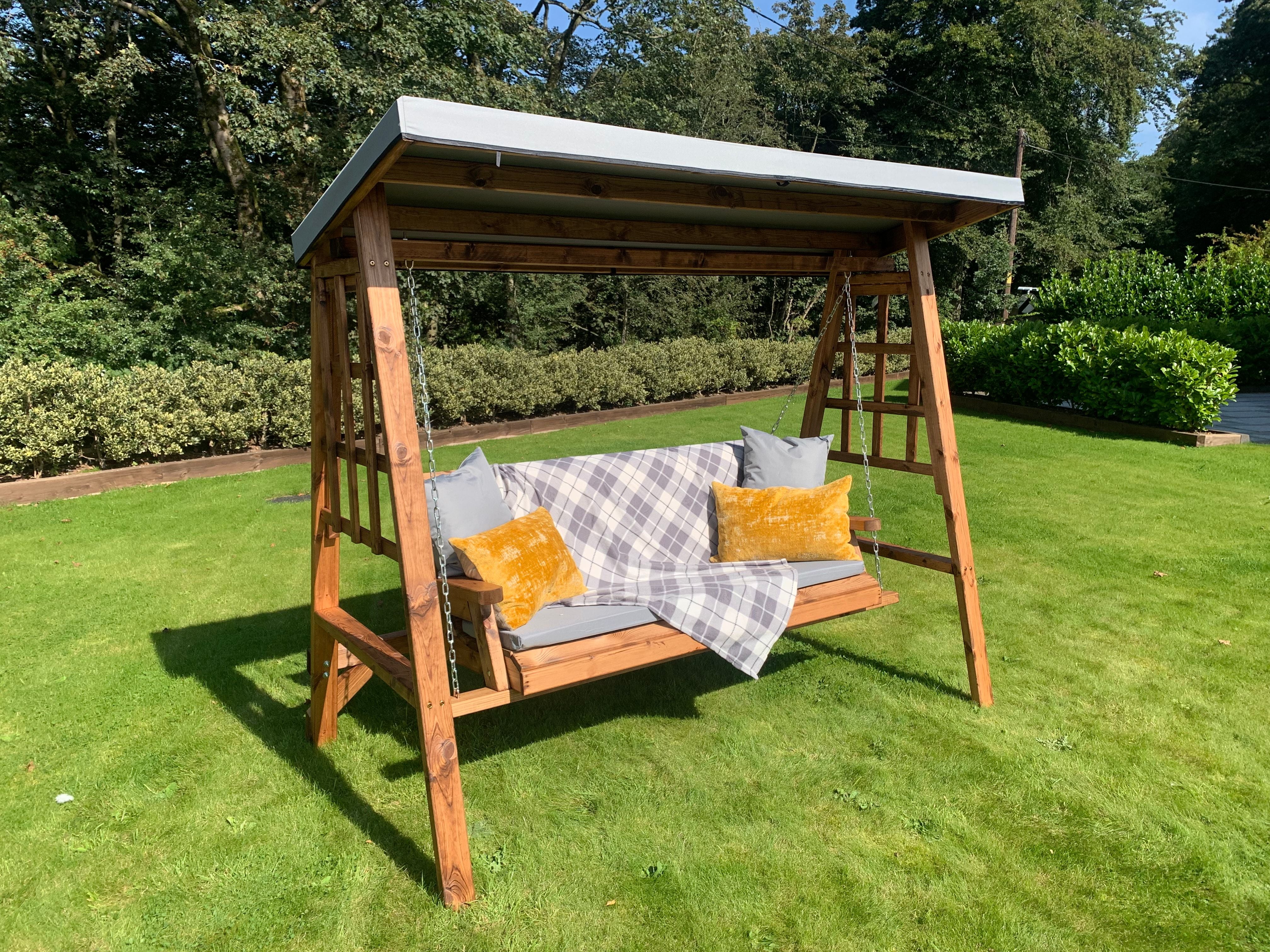 HB134GR - Dorset Three Seater Swing Grey - Image 8