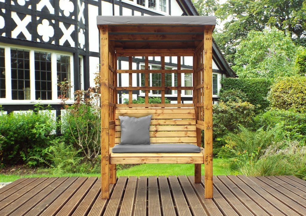 HB135GR - Bramham Two Seater Arbour Grey - Image 4