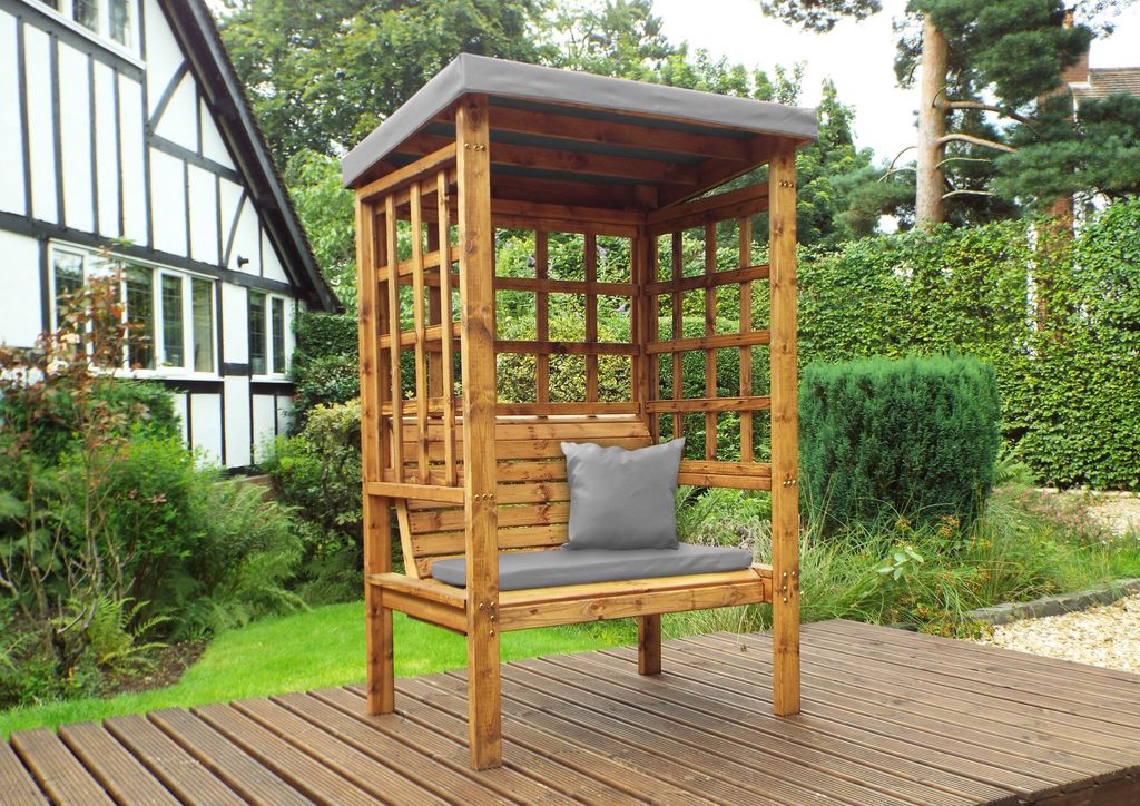 HB135GR - Bramham Two Seater Arbour Grey - Image 5
