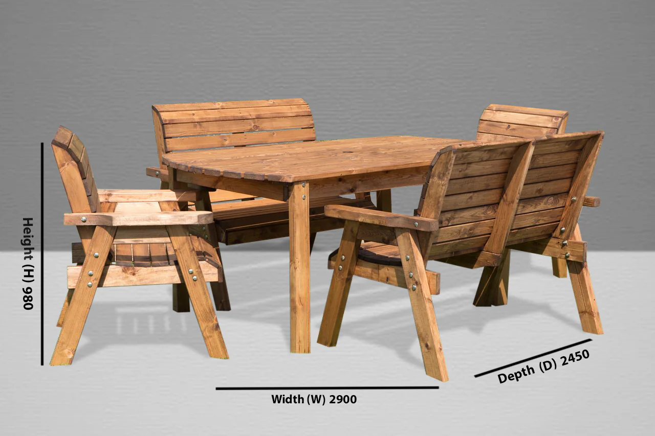 HB14 - Six Seater Rectangular Table Set - Image 8
