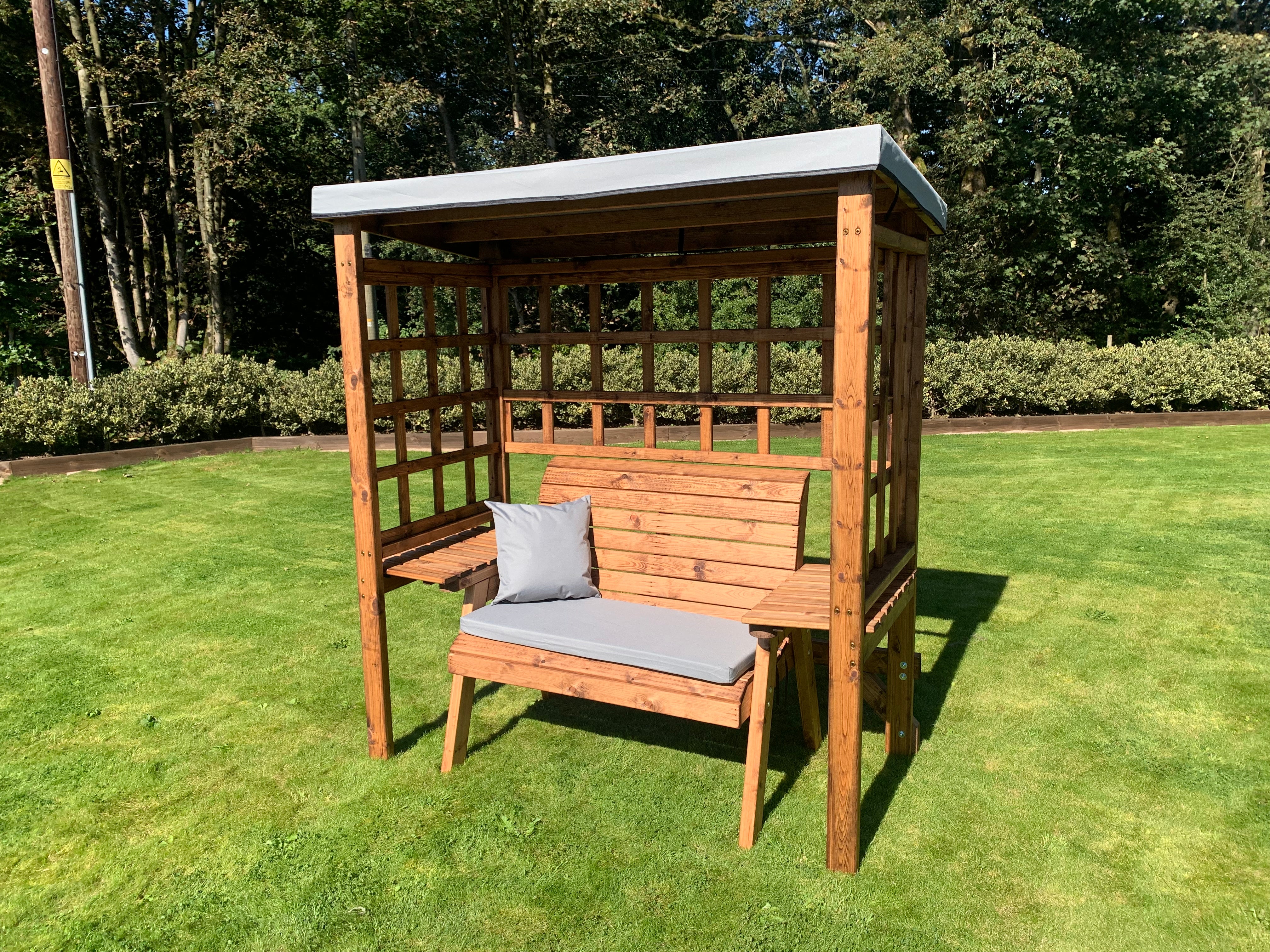 HB144GR - Wentworth Two Seater Arbour Grey - Image 3