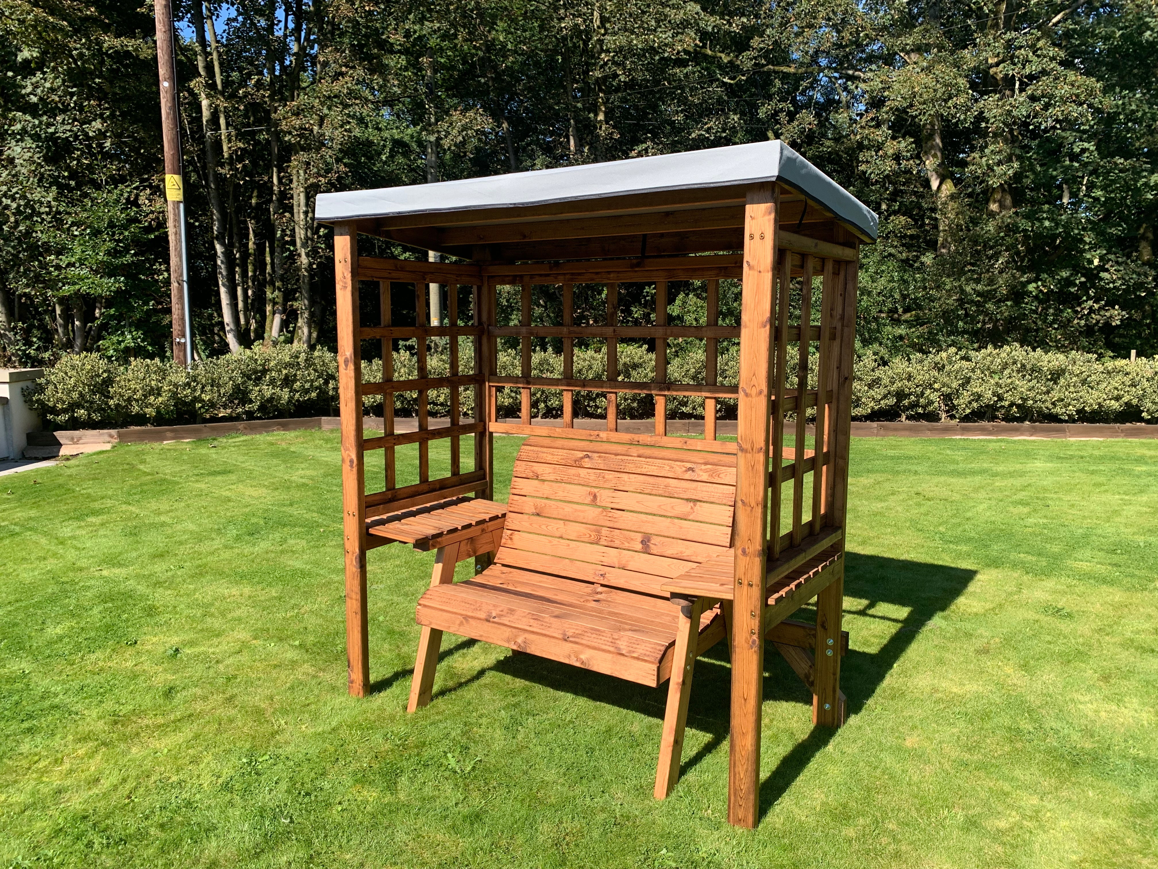 HB144GR - Wentworth Two Seater Arbour Grey - Image 4
