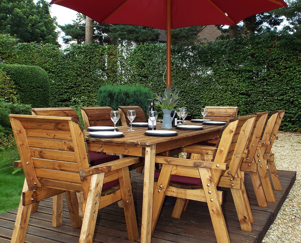 HB17 - Eight Seater Rectangular Table Set - Image 3