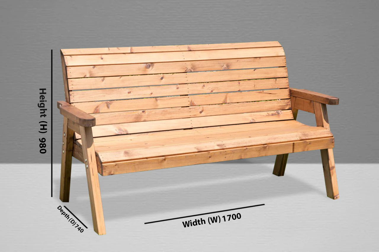 HB20 - Traditional 3 Seater Bench - Image 4