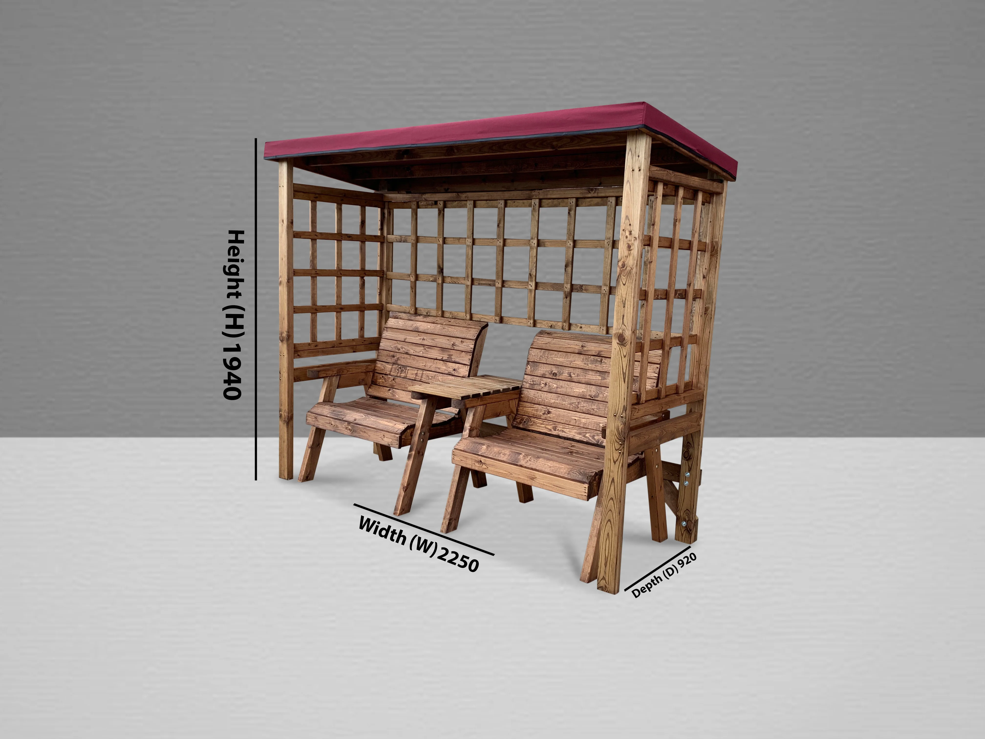 HB222B - Grand Henley Twin Arbour Burgundy - Image 5