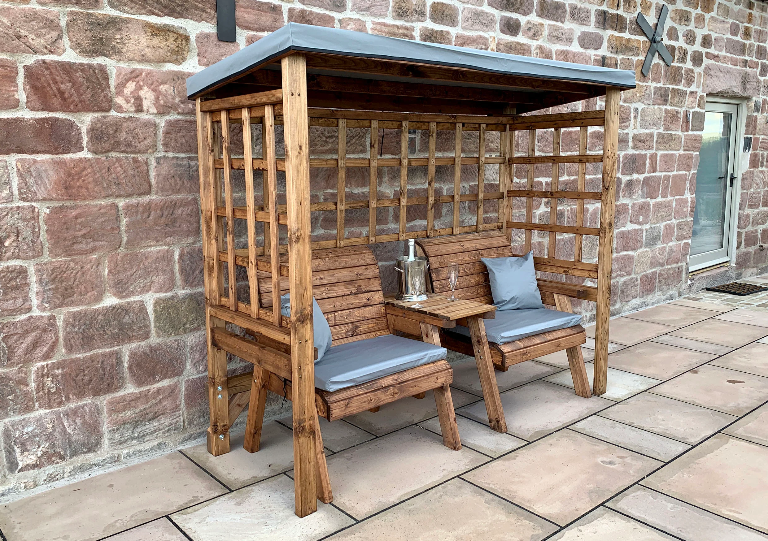 HB222GR - Grand Henley Twin Arbour Grey