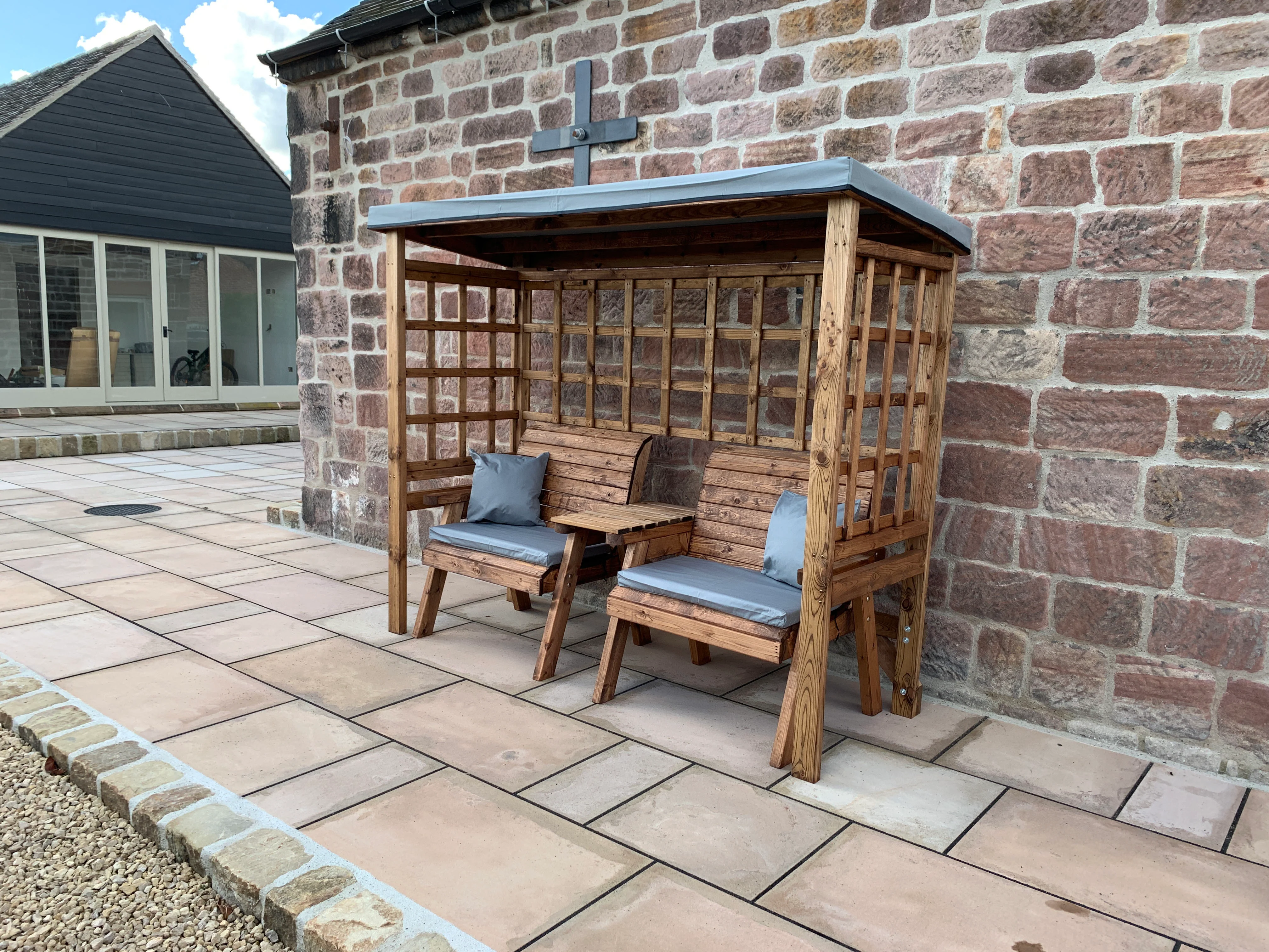 HB222GR - Grand Henley Twin Arbour Grey - Image 2