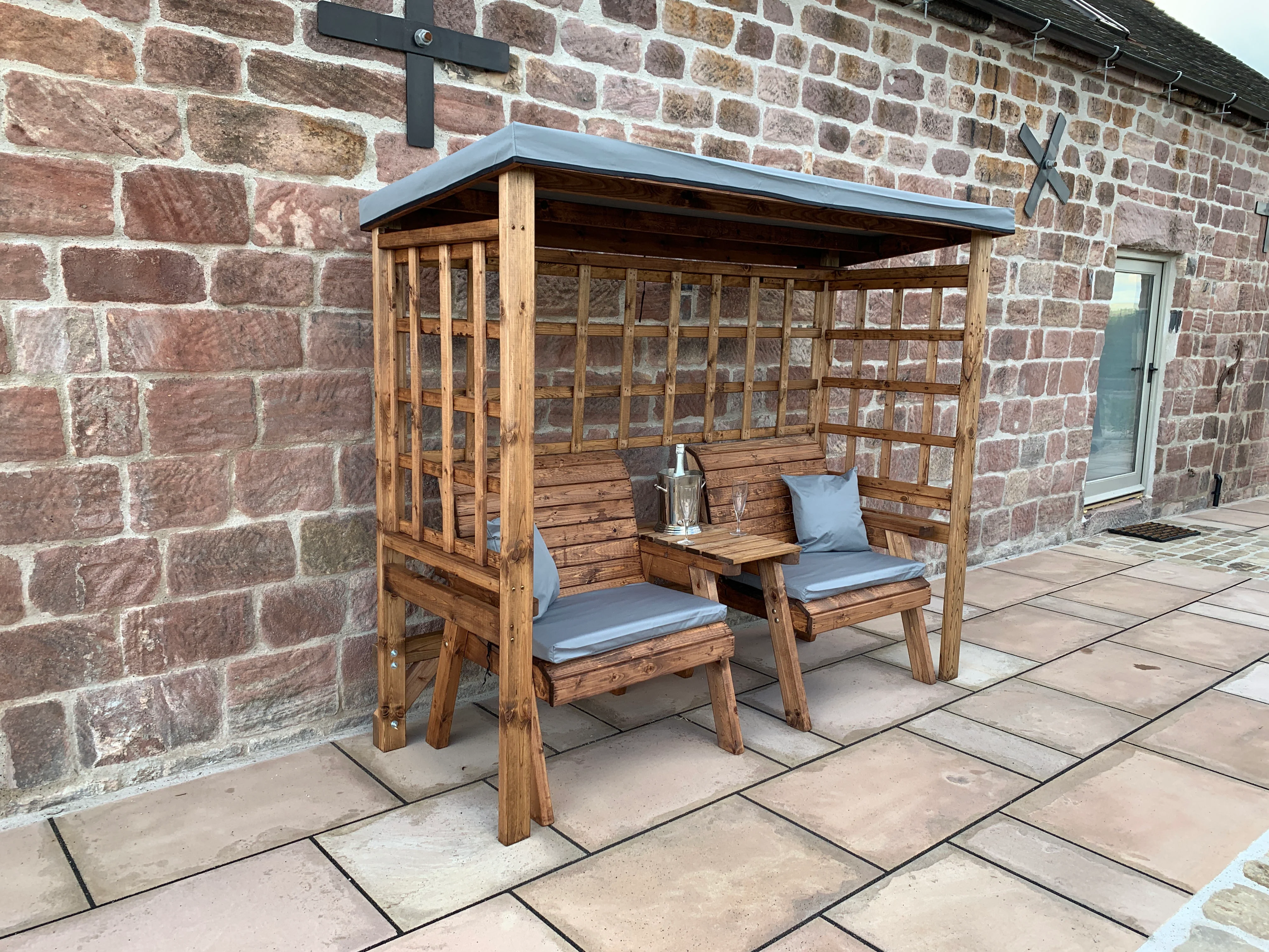 HB222GR - Grand Henley Twin Arbour Grey - Image 4