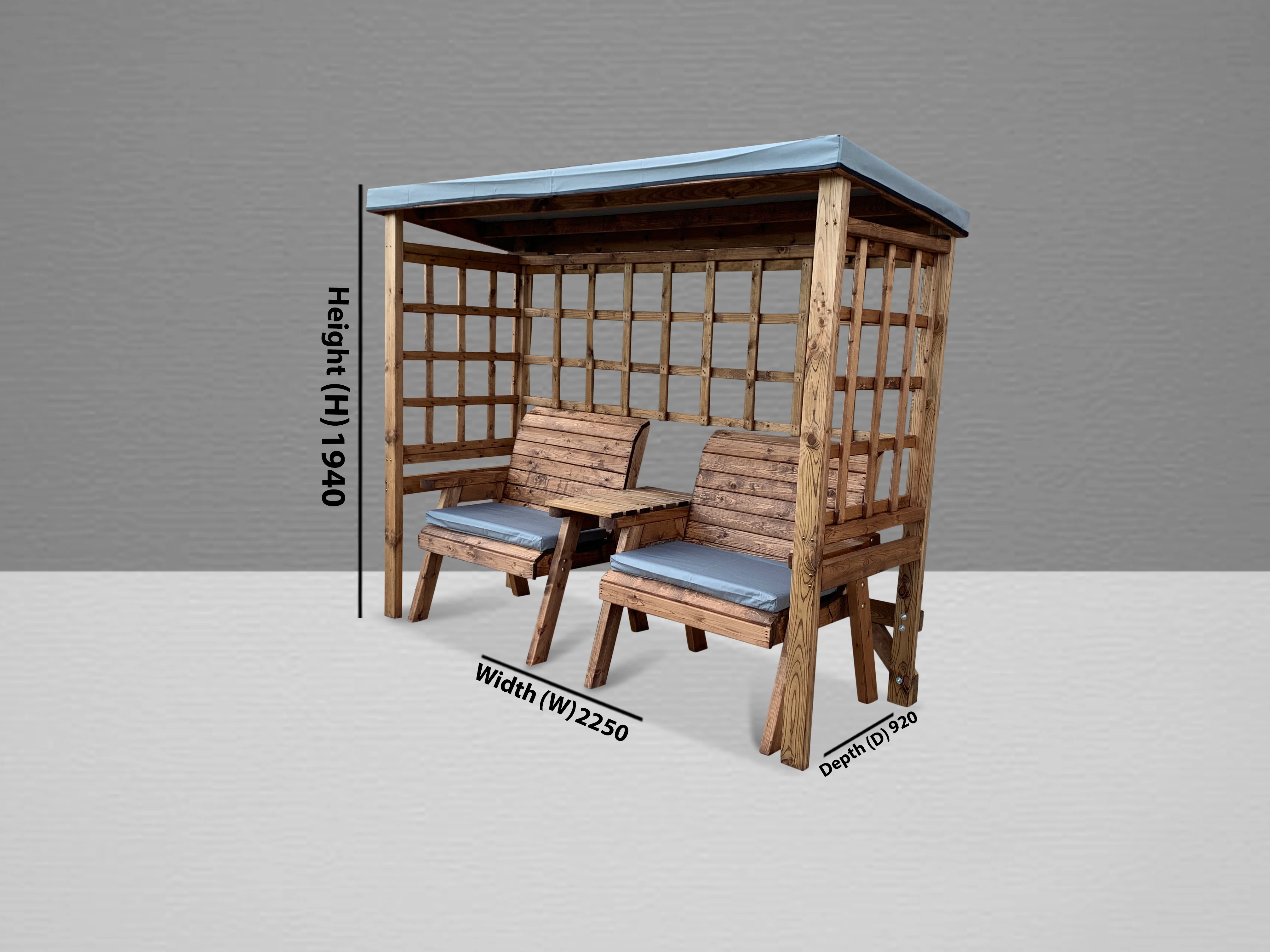 HB222GR - Grand Henley Twin Arbour Grey - Image 5