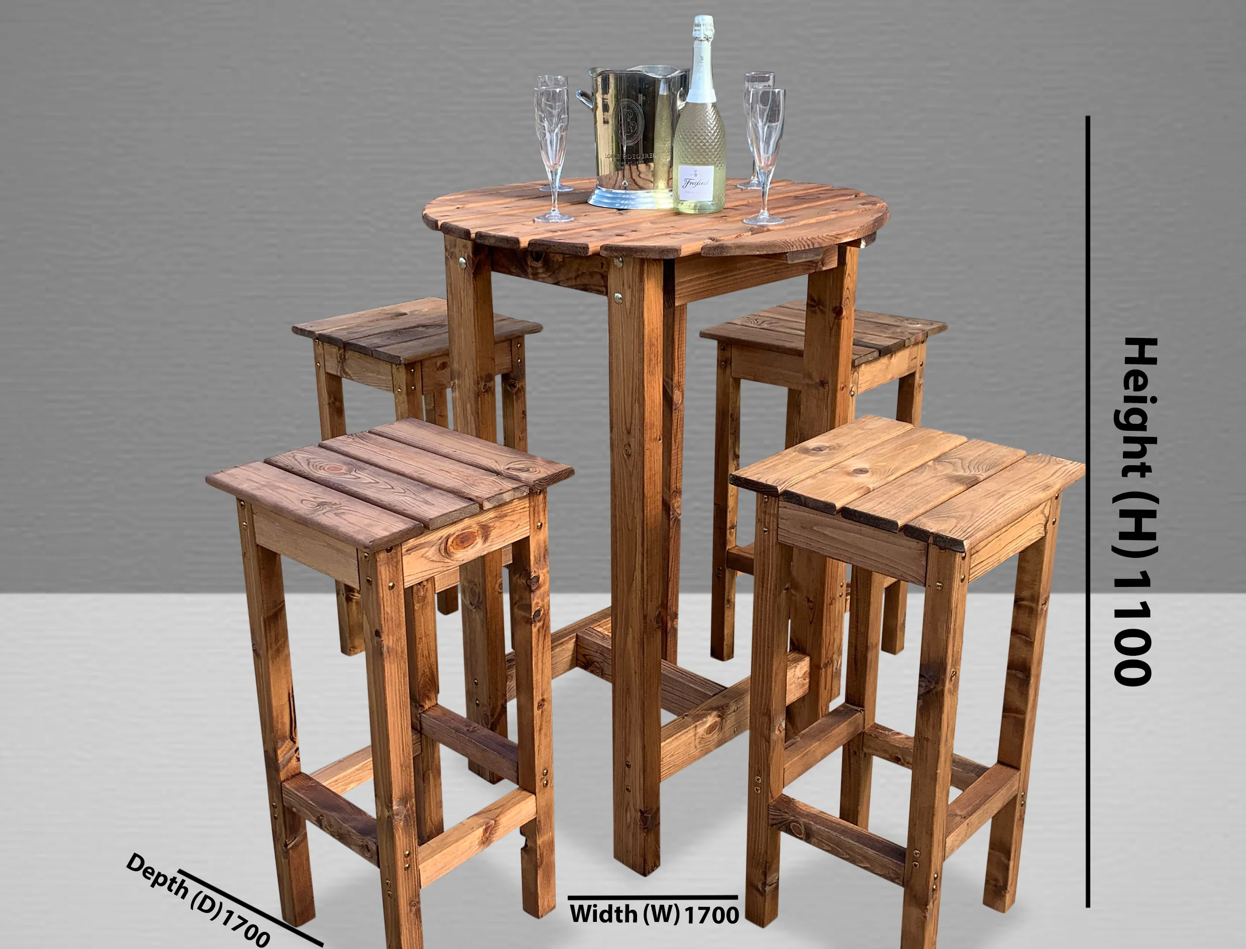 HB224 - Alfresco Bar Set Four Seater - Image 7