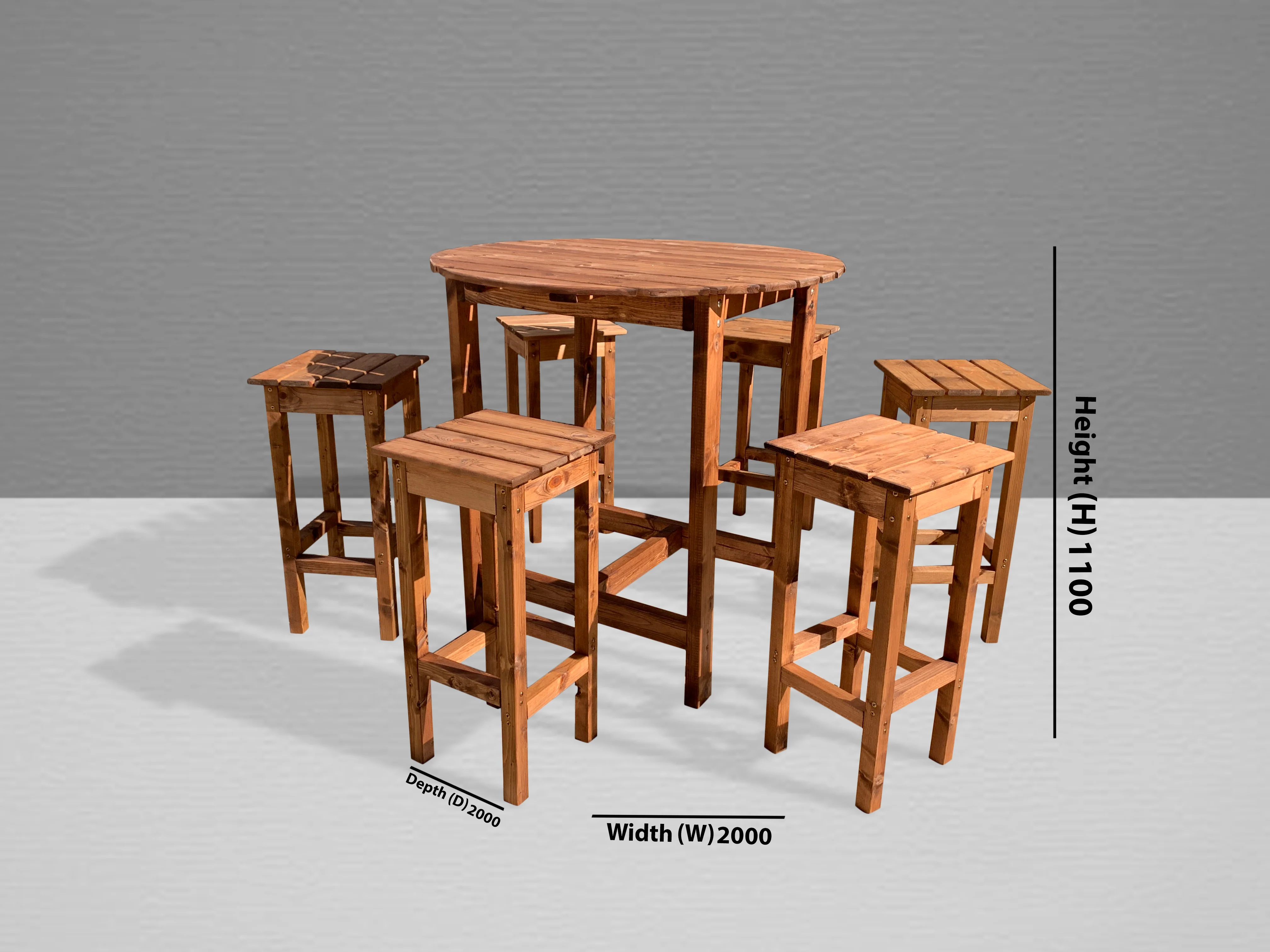 HB225 - Alfresco Bar Set Six Seater - Image 6
