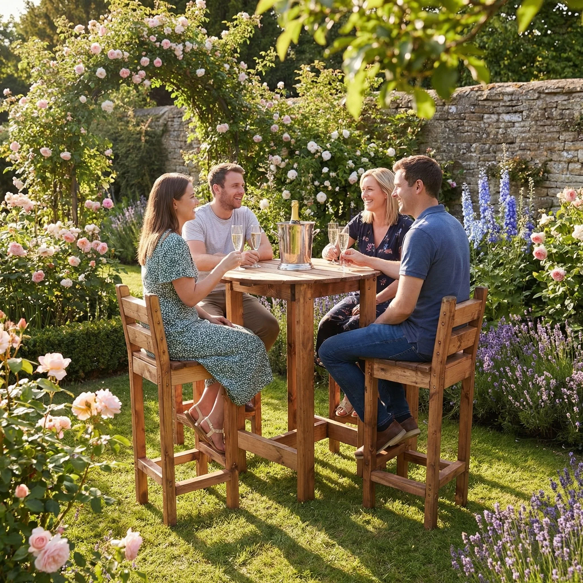 HB229 - Deluxe Alfresco Bar Set Four Seater - Image 3