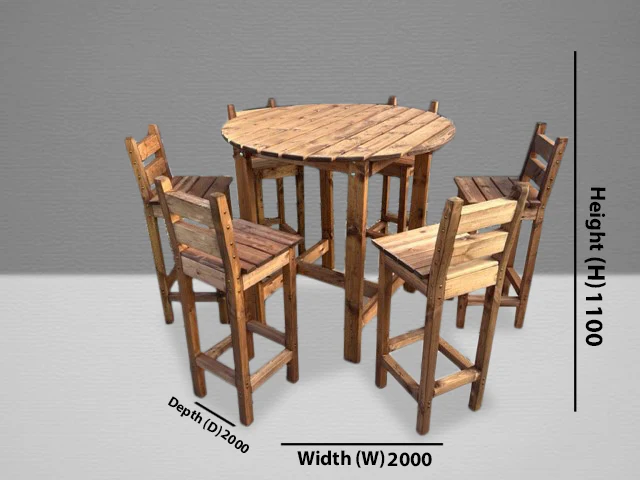 HB230 - Deluxe Alfresco Bar Set Six Seater - Image 5