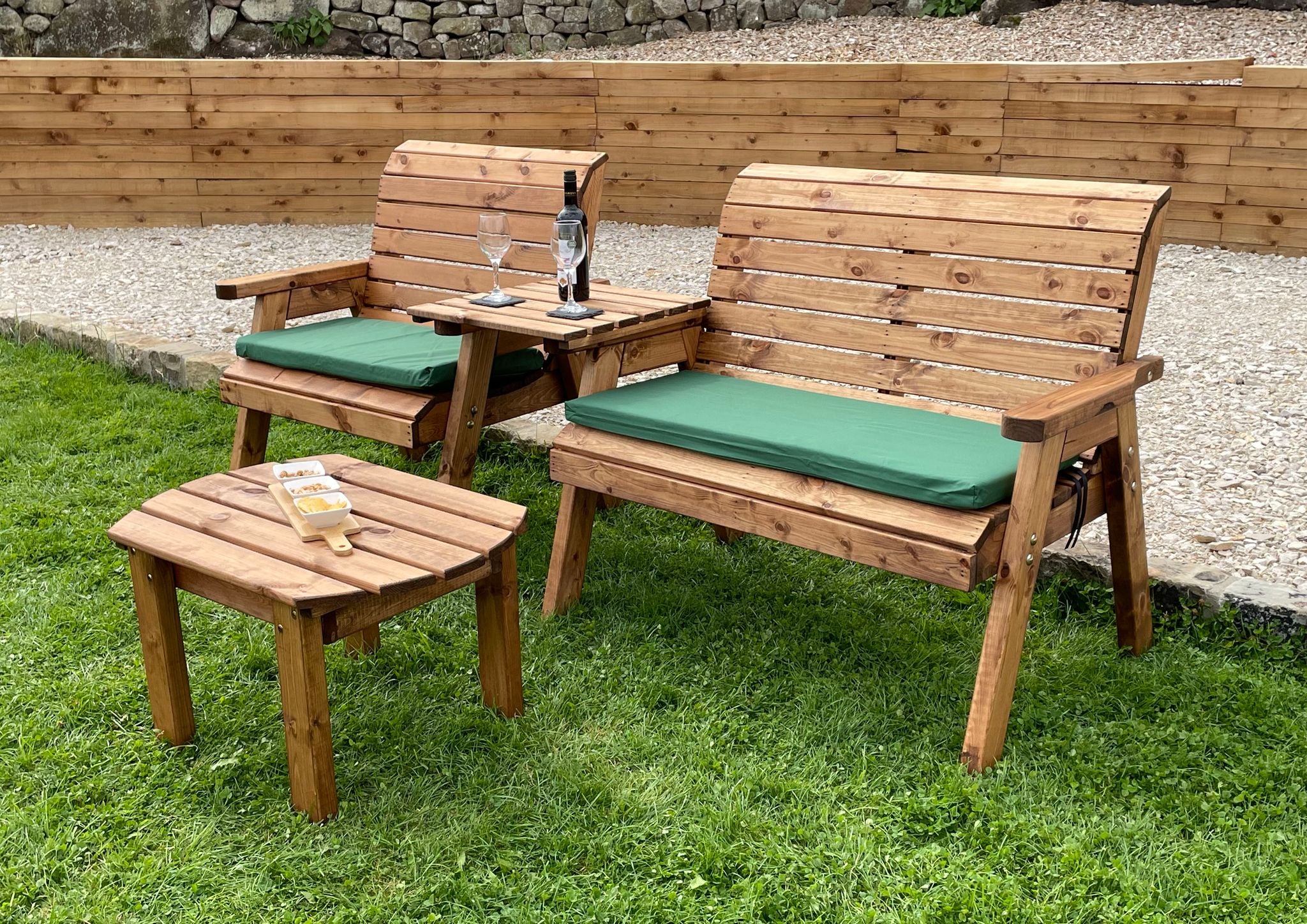 HB253 - Grand Three Seater Straight Companion Set With Coffee Table - Image 3