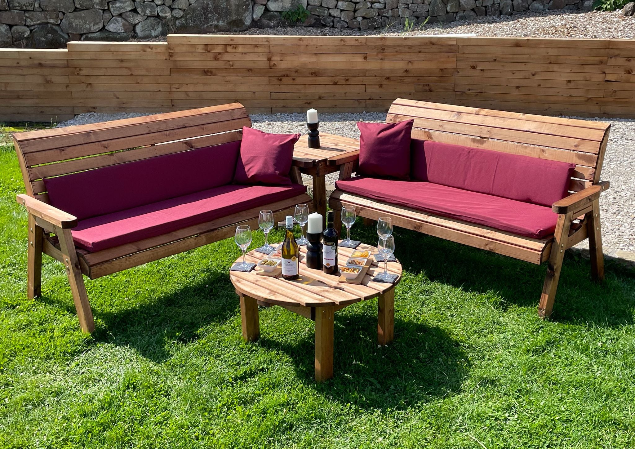 HB268 - Six Seater Balmoral Corner Set with Round Coffee - Image 4