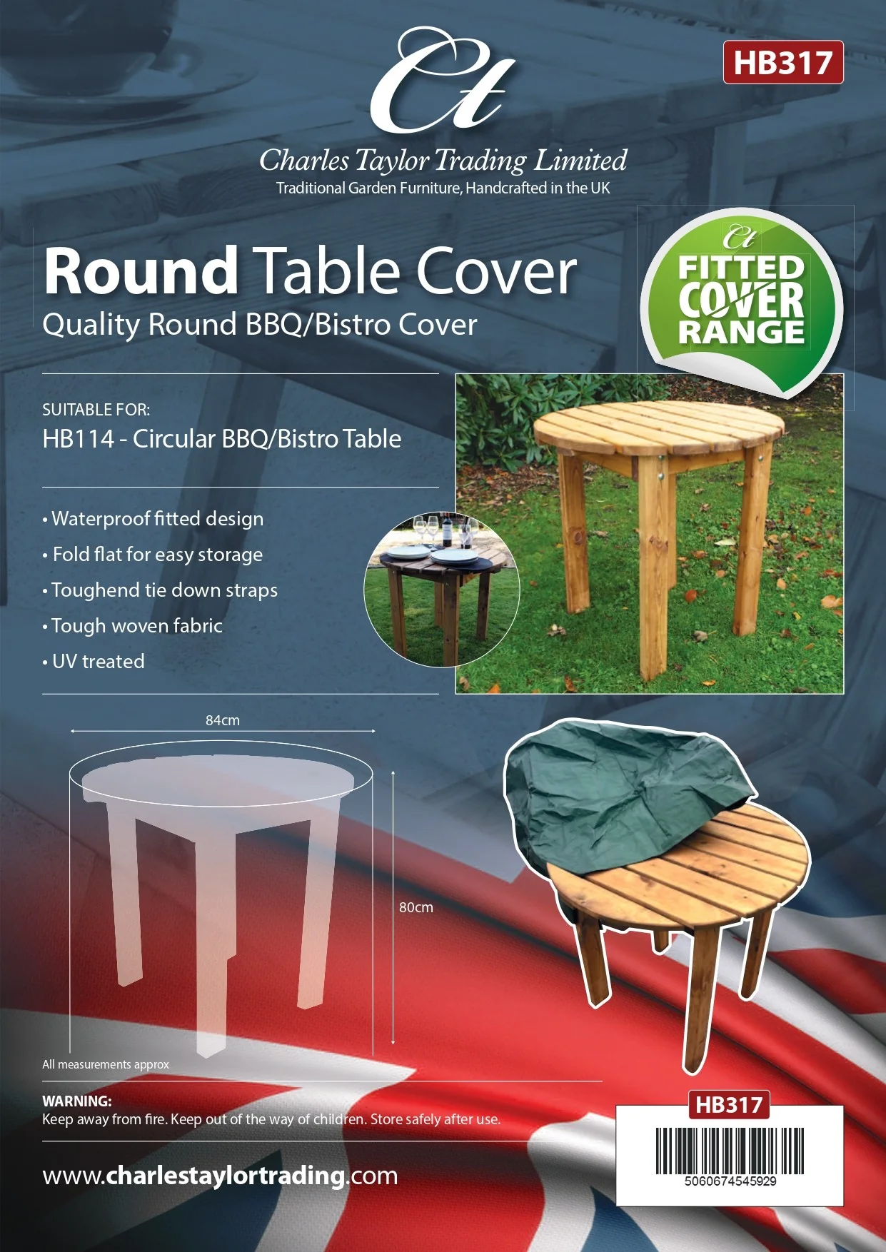 HB317 - Deluxe Fitted Round Bistro Cover