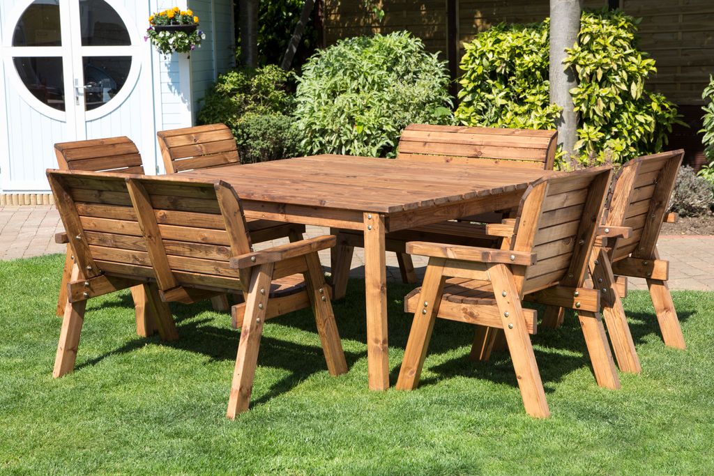 HB44 - Eight Seater Square Table Set - Image 3