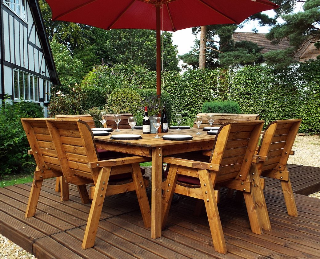HB44 - Eight Seater Square Table Set - Image 4