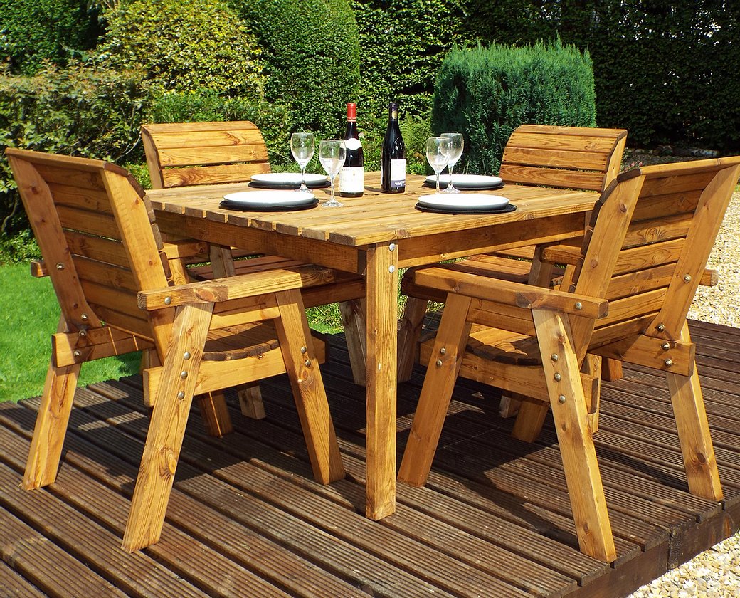 HB57 - Four Seater Square Table Set - Image 3
