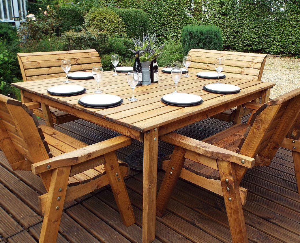 HB81 - Eight Seater Square Table Set - Image 4