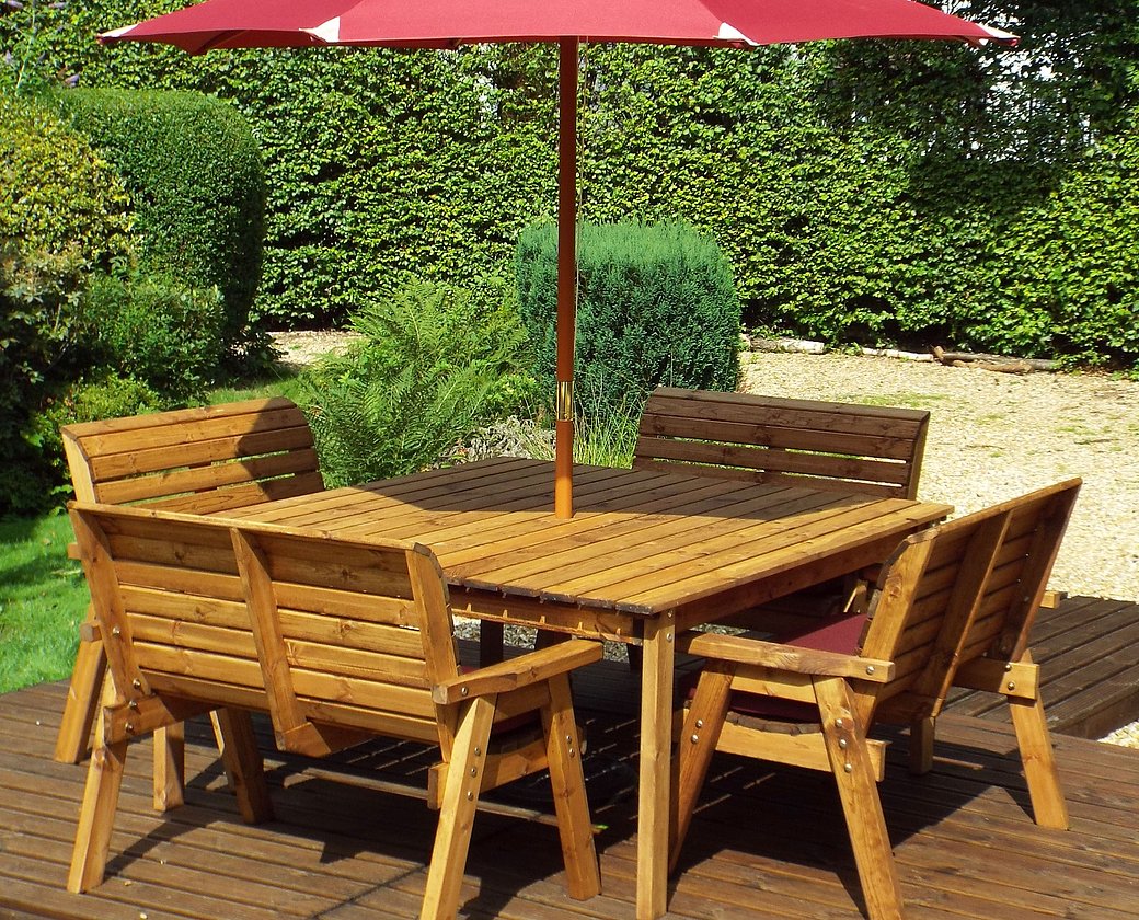 HB81 - Eight Seater Square Table Set - Image 5