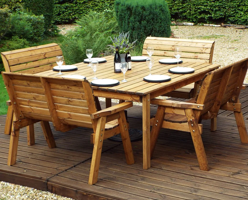 HB81 - Eight Seater Square Table Set - Image 6