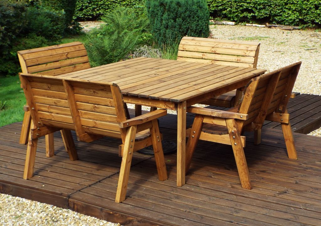 HB81 - Eight Seater Square Table Set - Image 7