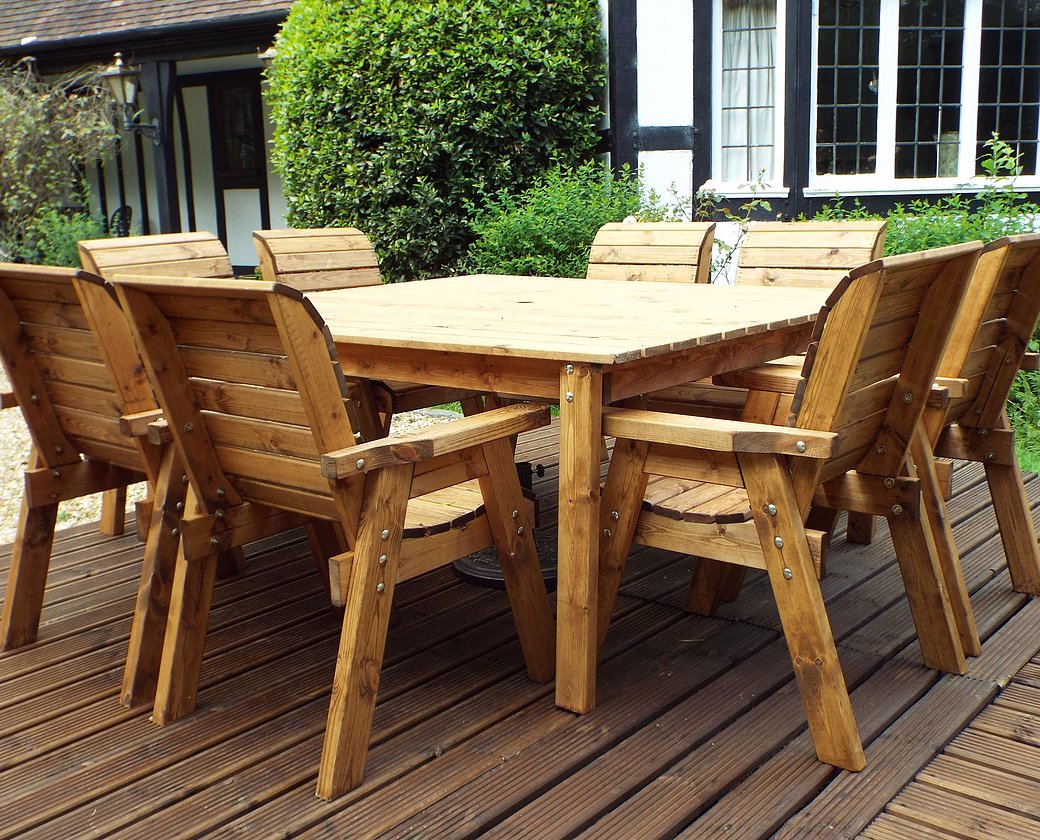 HB82 - Eight Seater Square Table Set - Image 3