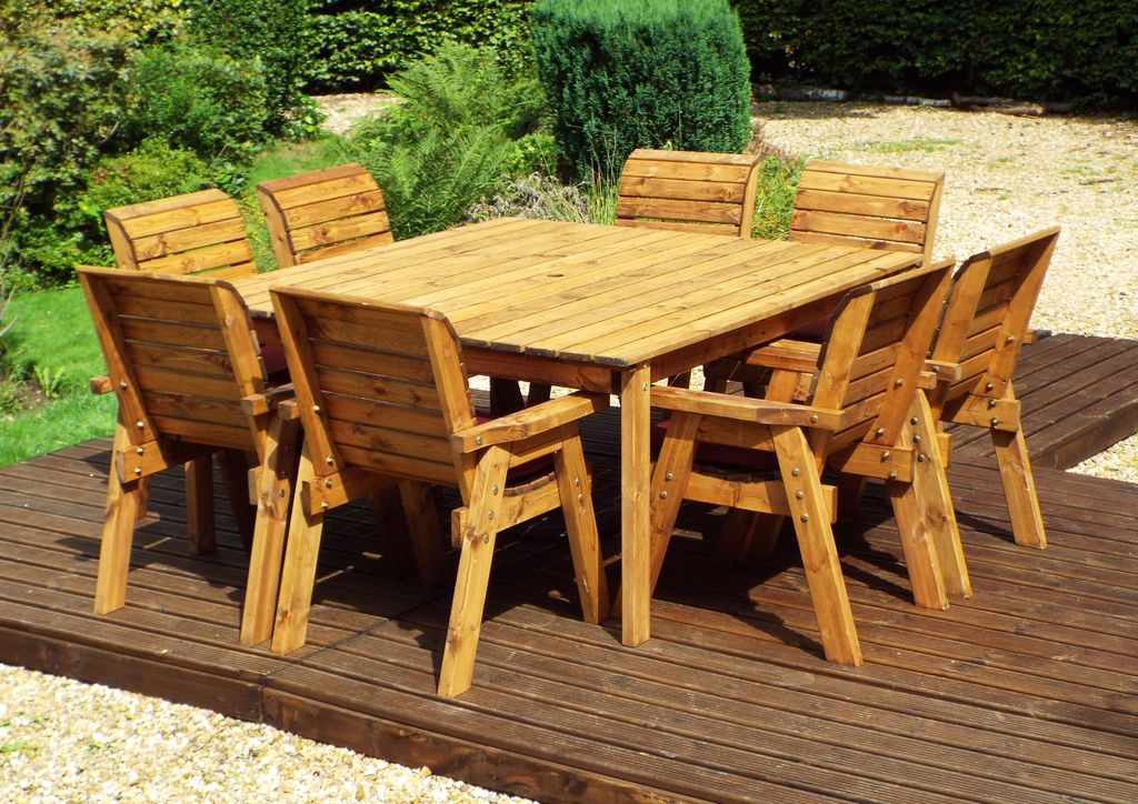 HB82 - Eight Seater Square Table Set - Image 5