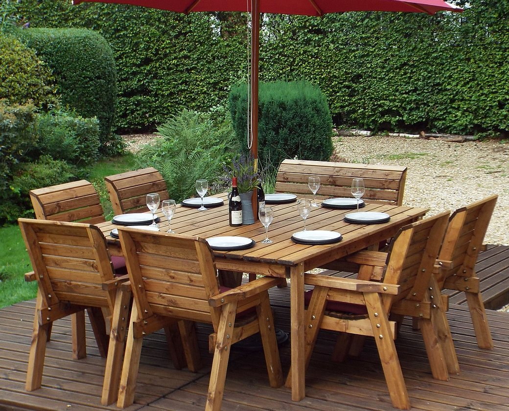 HB83 - Eight Seater Square Table Set - Image 3