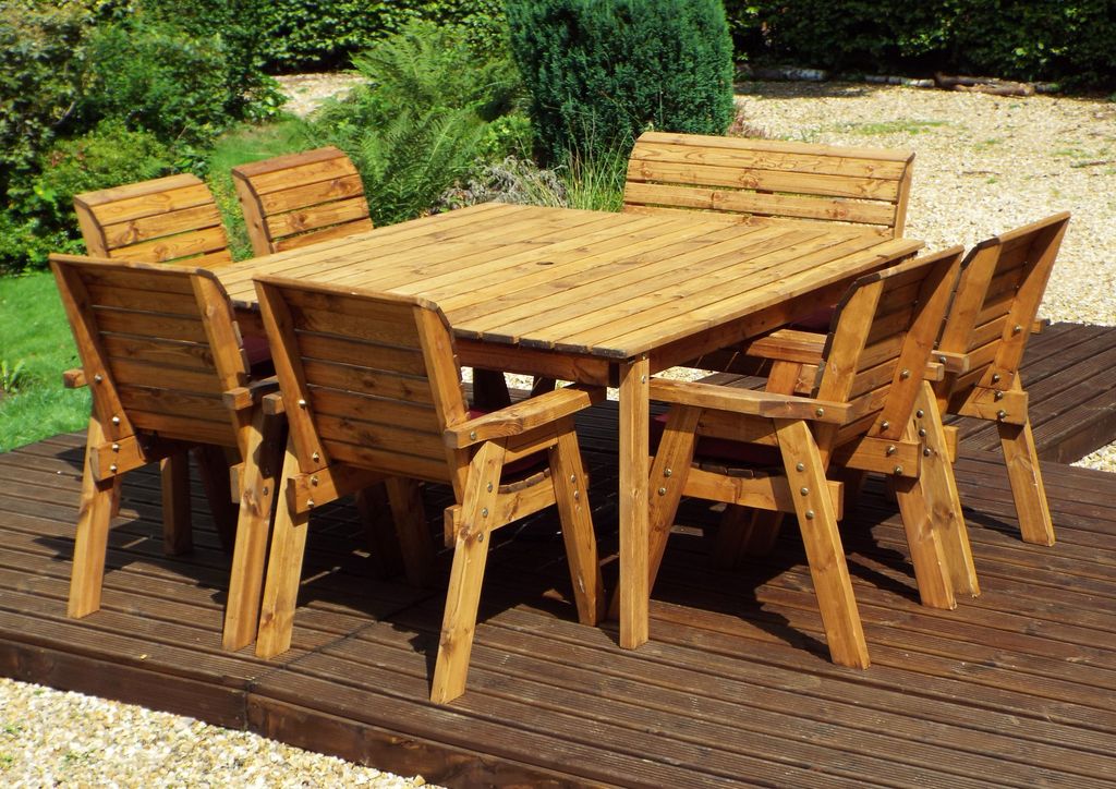 HB83 - Eight Seater Square Table Set - Image 8