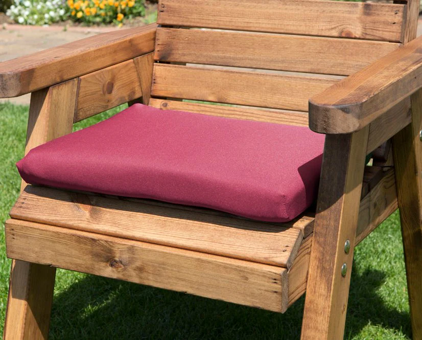 HB34C - Single Chair Cushion (Green , Grey or Burgundy) - Image 3